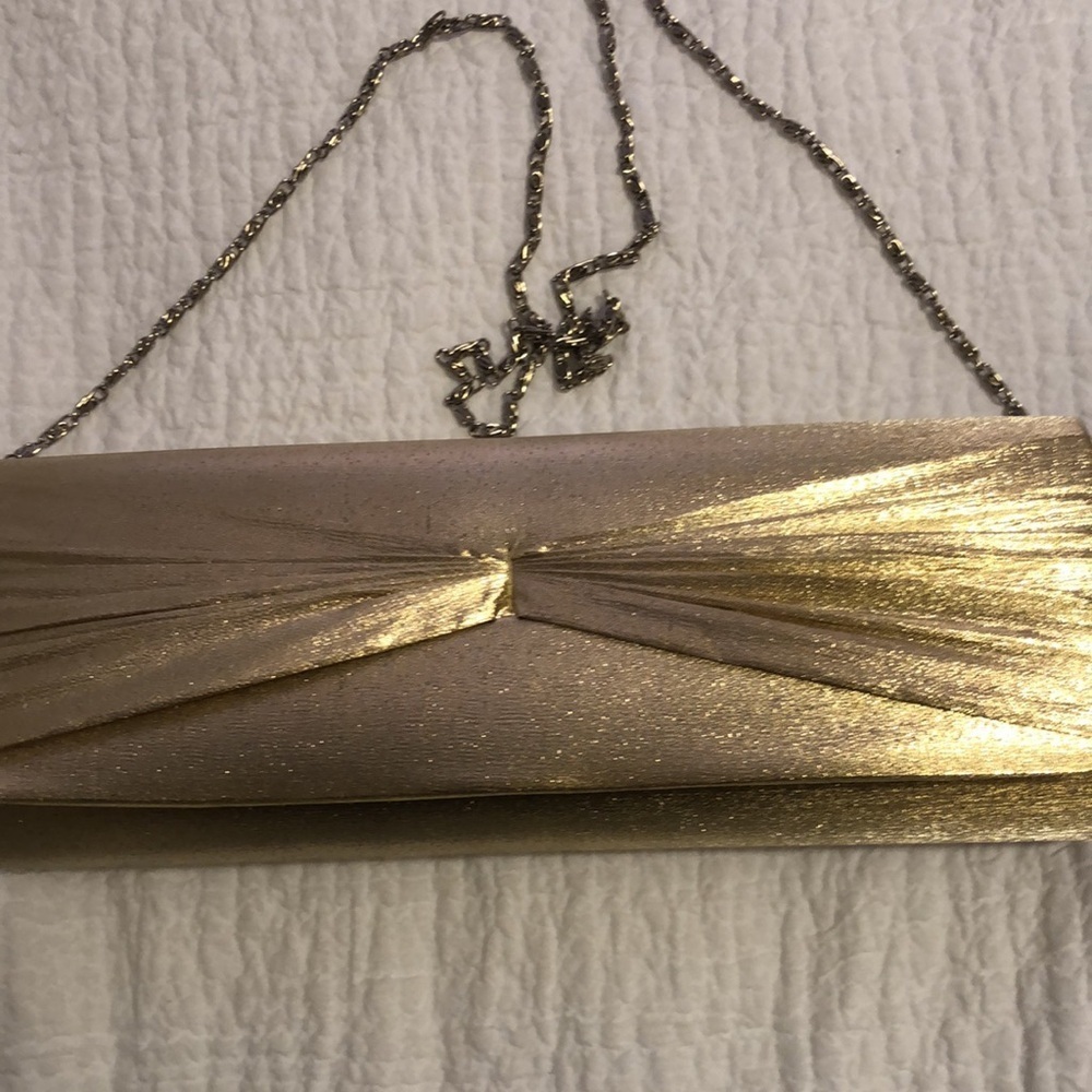 NWT Daniel Ames shiny gold shoulder bag/clutch. - Picture 2 of 8